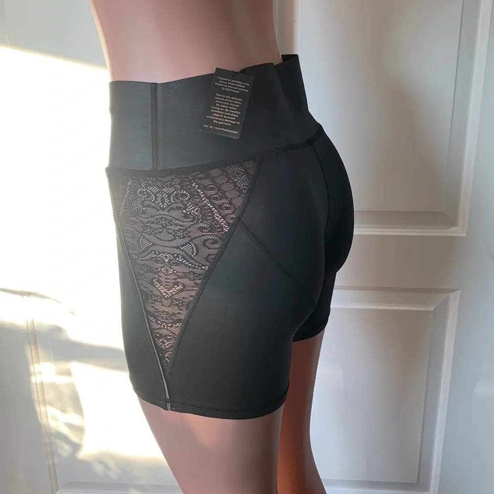 NWT Kiki De Montparnasse Athleisure Lace Inset‎ Biker Shorts